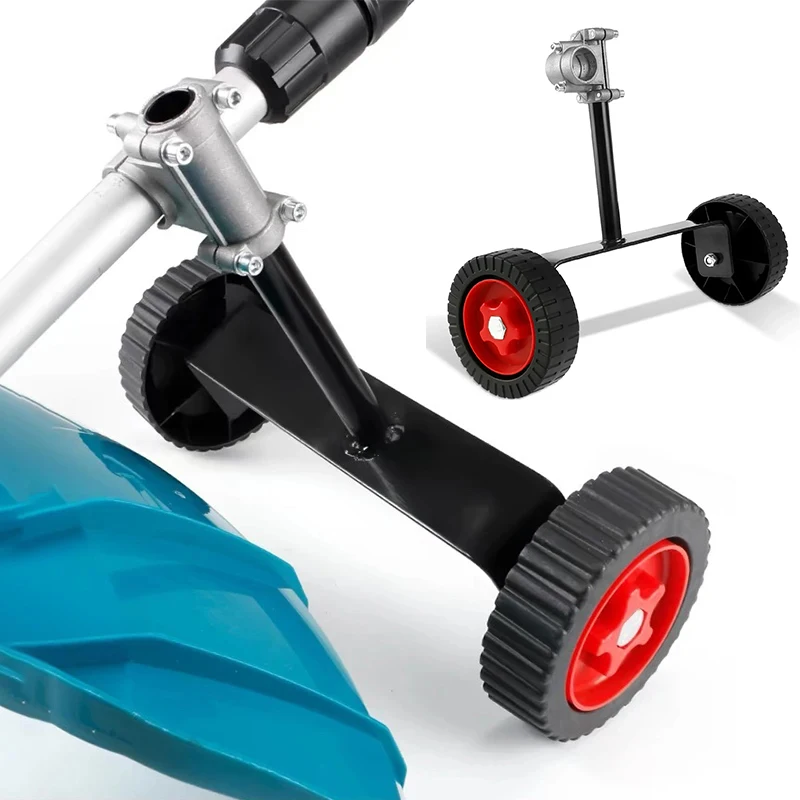 Universal Lawn Mower Support Wheel Adjustable Grass Gasoline Trimmer Attachment Garden Portable Side Hanging Electric Maintenanc 3
