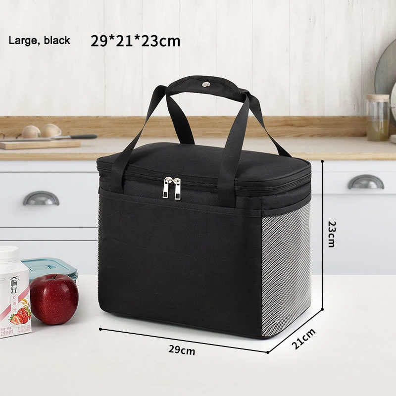 두꺼운 휴대용 도시락 가방, 식품 절연 아이스 박스용, 600D 방수 보온 도시락 가방, 6L, 14L