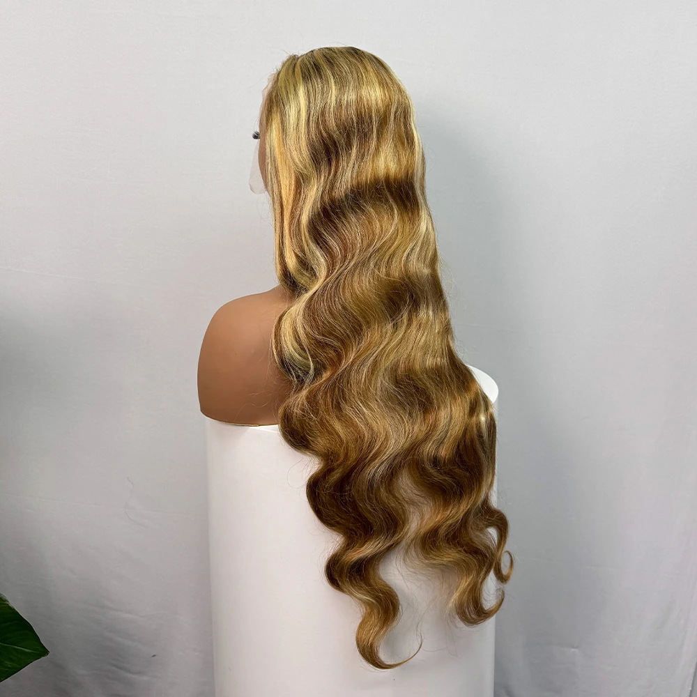 250% Density 30/613 highlight Blonde Body Wave Lace Front Wig 13x4 HD Transparent Lace Frontal Human Hair Wigs For Black Women