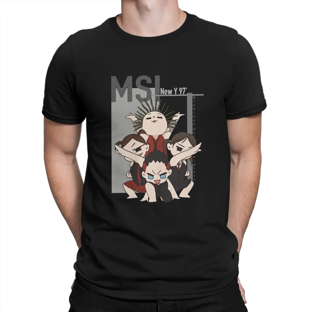 

Мужская футболка Chibi Graphic, новинка, футболка с коротким рукавом, без образования милости, с рисунком, идеальная идея для подарка