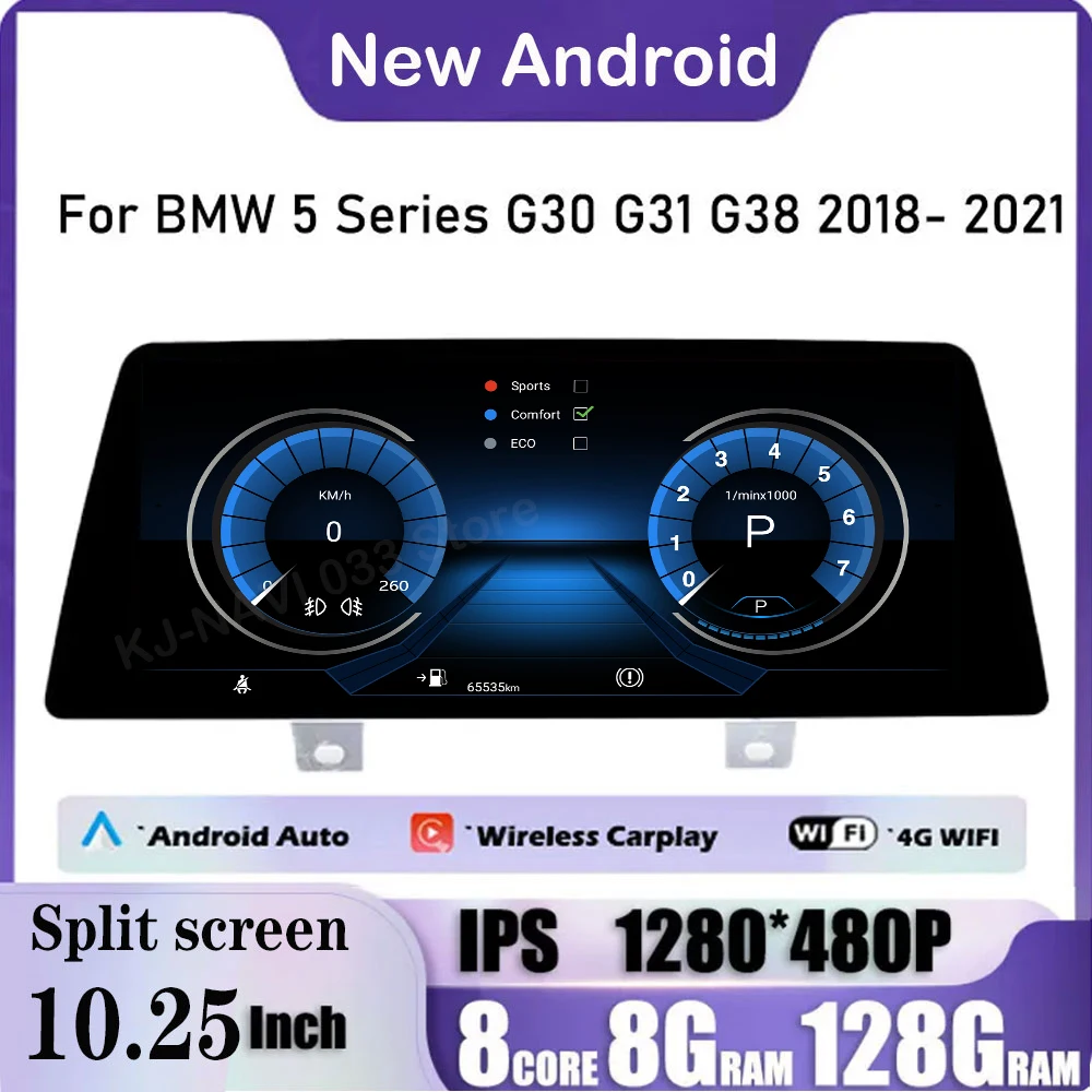 

8 ядер Android 14 беспроводной Carplay для BMW 5 серии G30 G31 G38 2018- 2021 EVO система автомобильный мультимедийный плеер радио GPS навигация