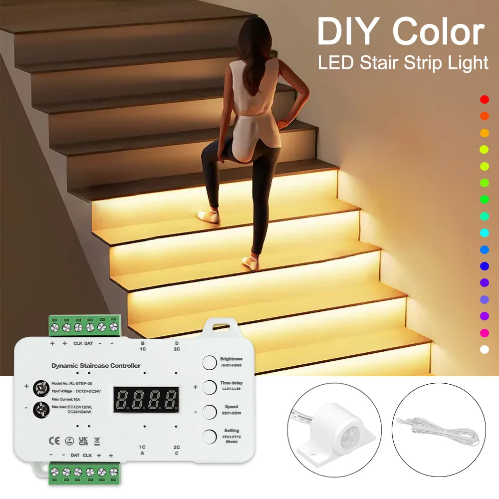 Intelligent Motion Sensor Stair Light Smart Controller 10 20 32 40 ...