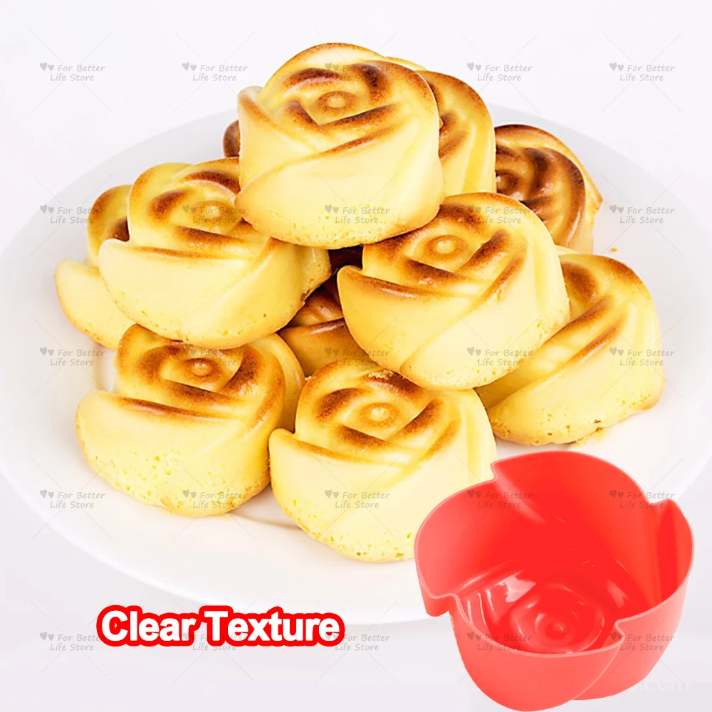 4/5pc Silicone Muffin Flower star Cupcake Mold Fondant Pan Small