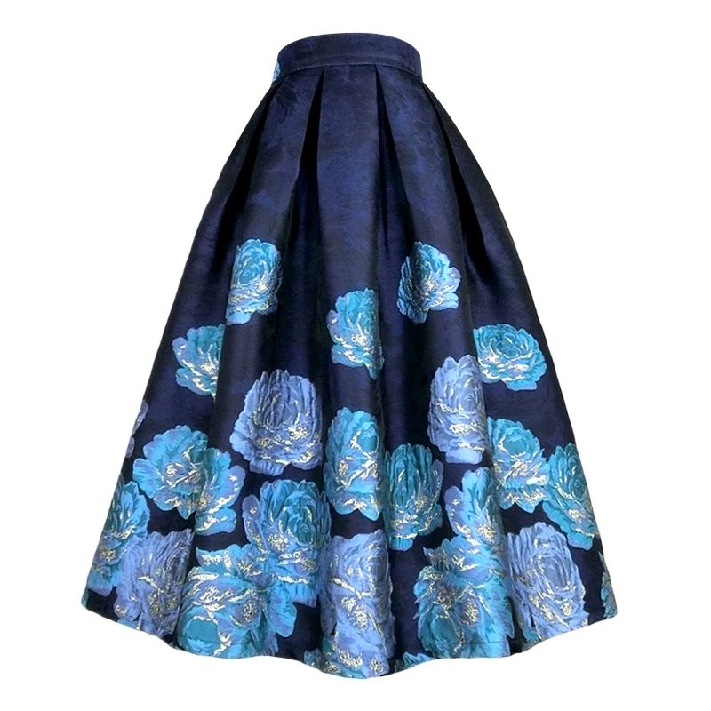 2023-Autumn-Korean-Style-Female-Vintage-Aesthetic-Elegant-Blue-Rose ...