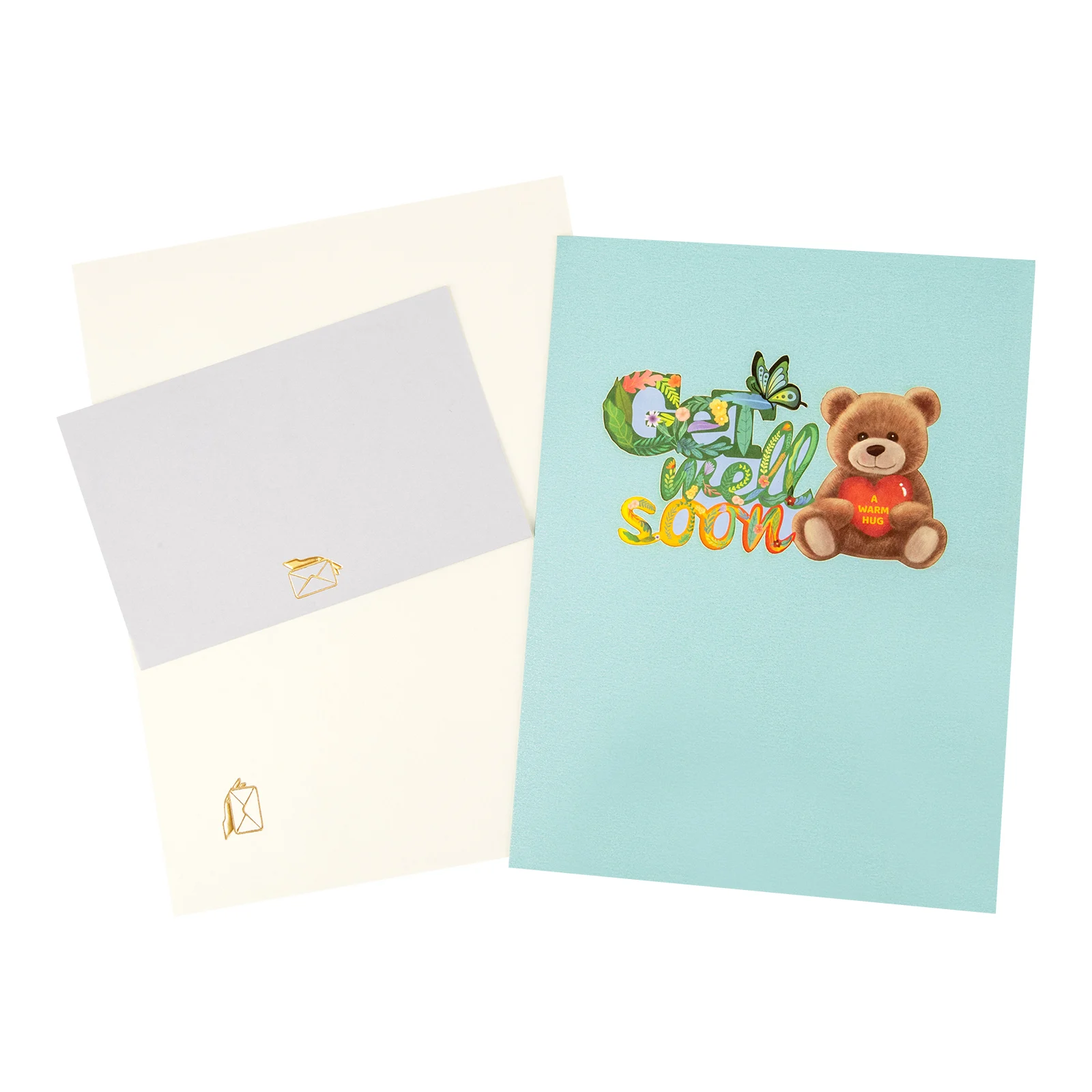 3D Get Well Soon Pop-up Card Sympathy Greeting Card greeting cards