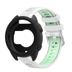 Enhanced Protective Silicone Cover & Strap for Sports Smartwatch Band Accessories (WLGr - B)