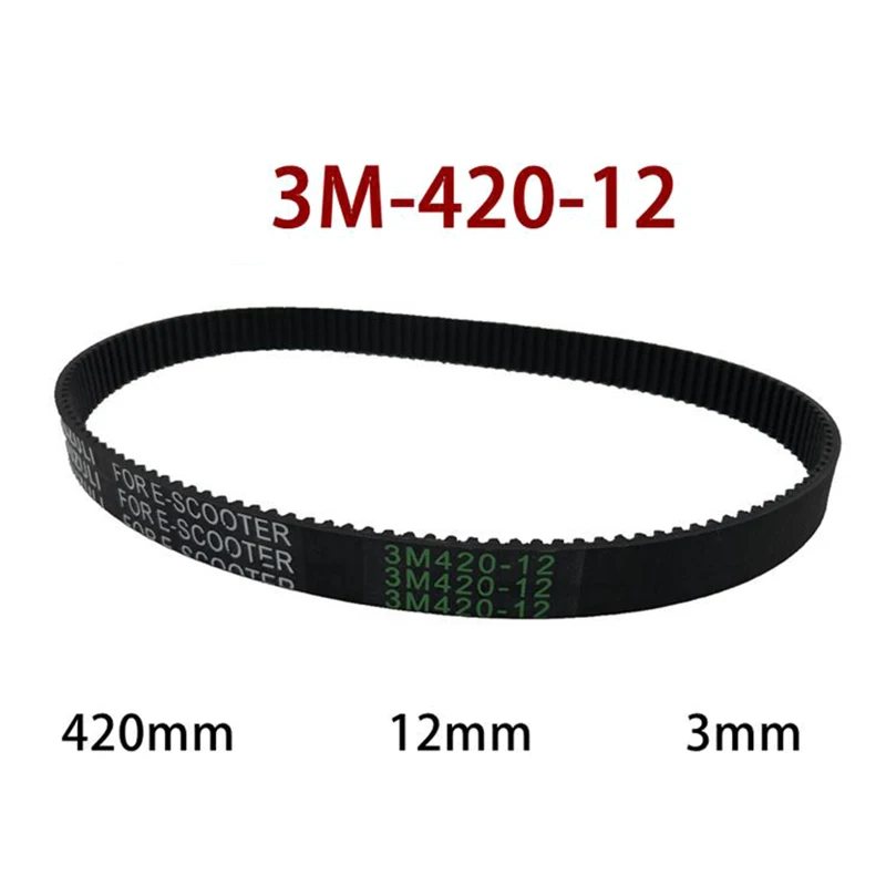 

Durable Electric Scooter Strong Drive Belt Rubber Strap Thickened Timing Belt Tools 390-3-M-12 Accessory Black Electric Parts