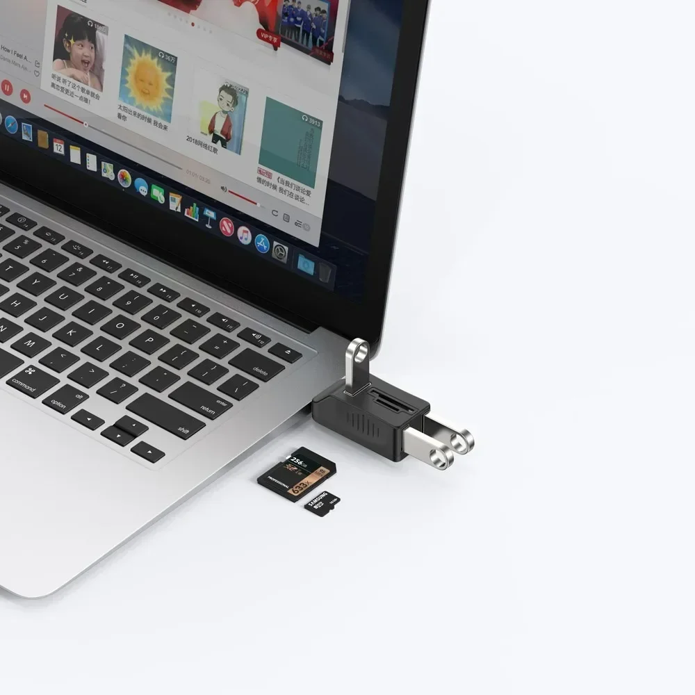 SD TF 카드 리더기가있는 5 포트 USB 3.0 허브 노트북 PC 카메라 플래시 드라이브 용 USB 3.0 2.0 포트 익스텐더 HDD Dash Cam Adapte