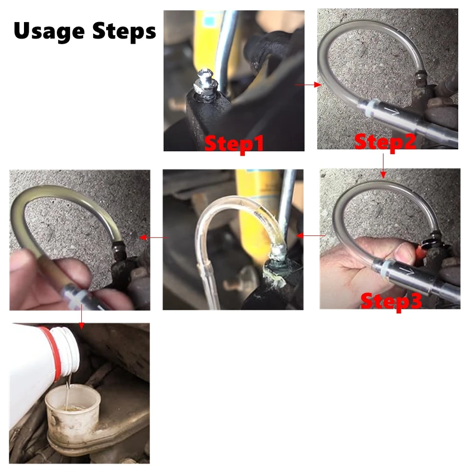 Tuyau De Purge De Frein à Sens Unique - Avec Clapet Anti-retour En Acier Inoxydable - Pour Moto, Véhicule, Embrayage - Outil De Purge Facile