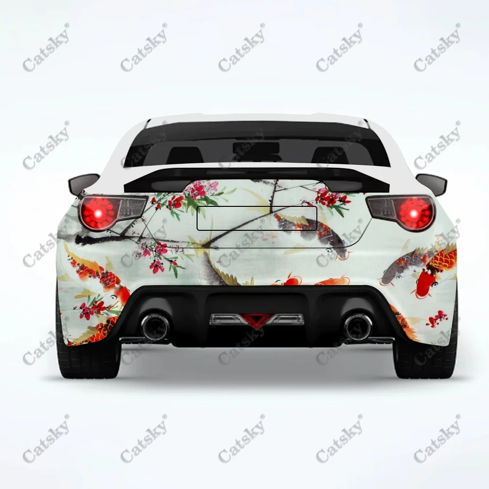 

Чернильная картина карпа, автомобильные наклейки koi, модификация задней части грузовика, подходит для грузовика, обезболивающая упаковка, аксессуары, наклейки, наклейки