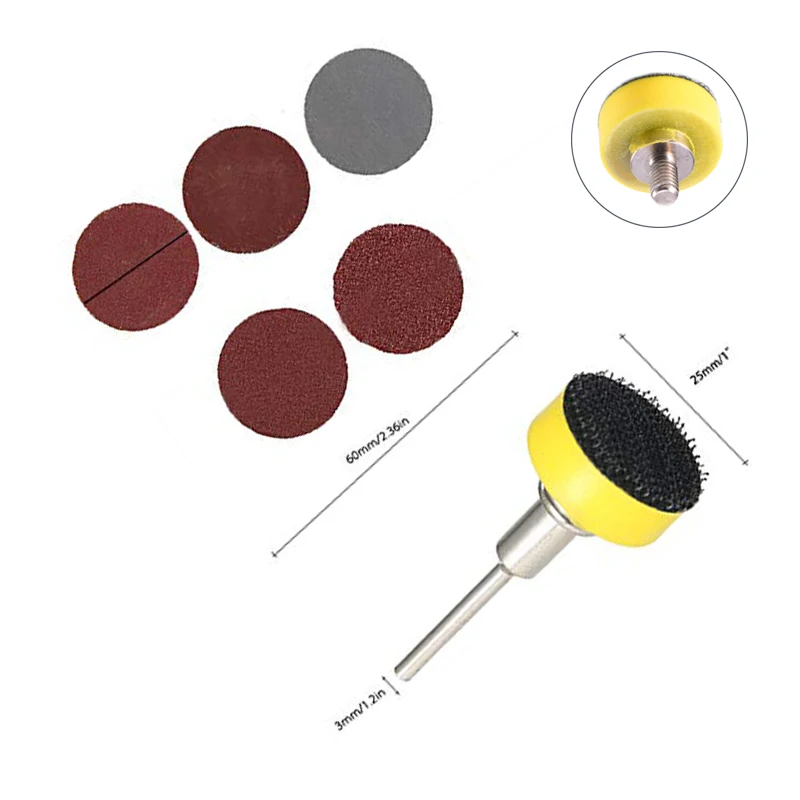Sanding Paper 100-3000 Grit Polishing Discs Pad Sandpapers 102Pcs/Set 1inch 25mm For Dremel Rotary Abrading Tools Accessory