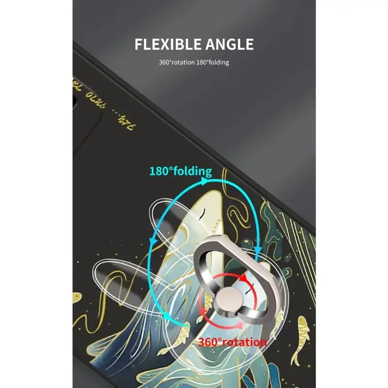 360° Degree Rotation Finger Ring Transparent Cell Phone Ring Holder StandClear Finger Grip Kickstand Compatible iPhones Case - Image 4