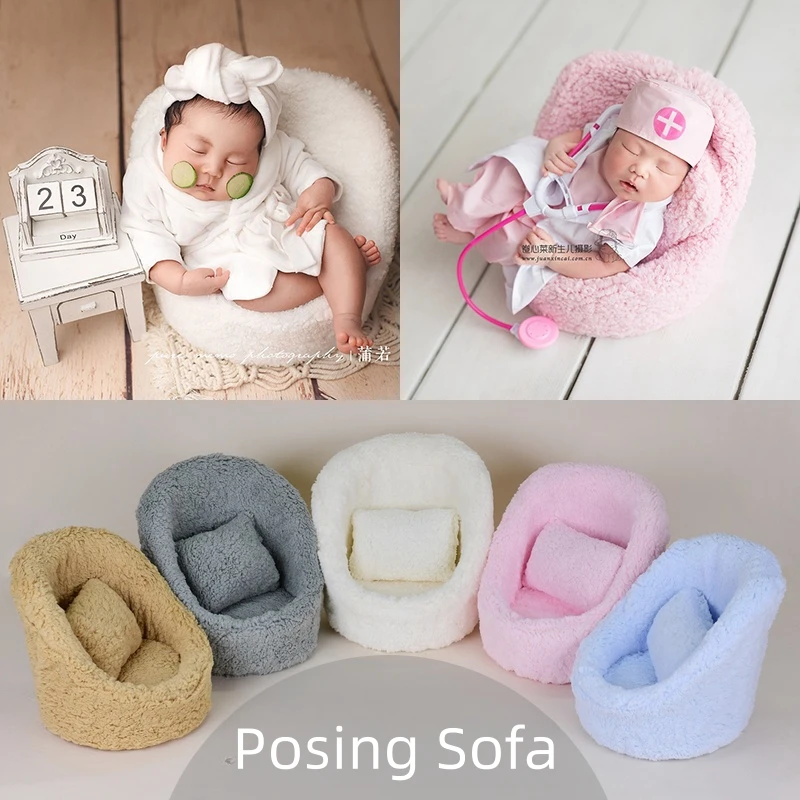 Dvotinst Newborn Baby Photography Props Posing Mini Sofa Chair Doctor Outfit Fotografia Accessories Infant Studio Shooting Props