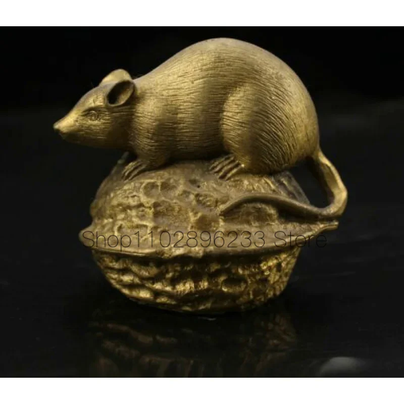 

8 cm China Brass mouse Statue old Bronze animal mouse Sculpture