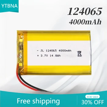 124065   Batteria ai polimeri di litio da 4000 mAh 3,7 V ad alta capacità con spina PH2.0 Microfono Tablet Dispositivo medico Strumento di banca di potere per fotocamera