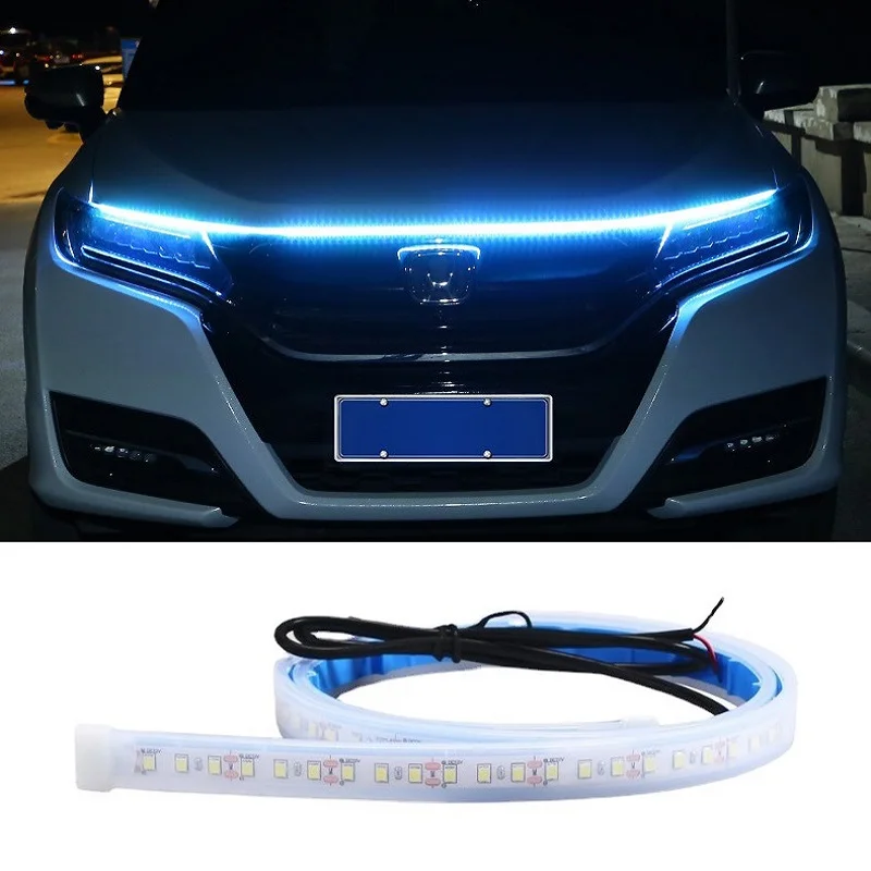 

Led Car Hood Lights Universal Headlight Strip Fix Car Decorative Atmosphere Lamps DRL Auto Daytime Running Lights 12V