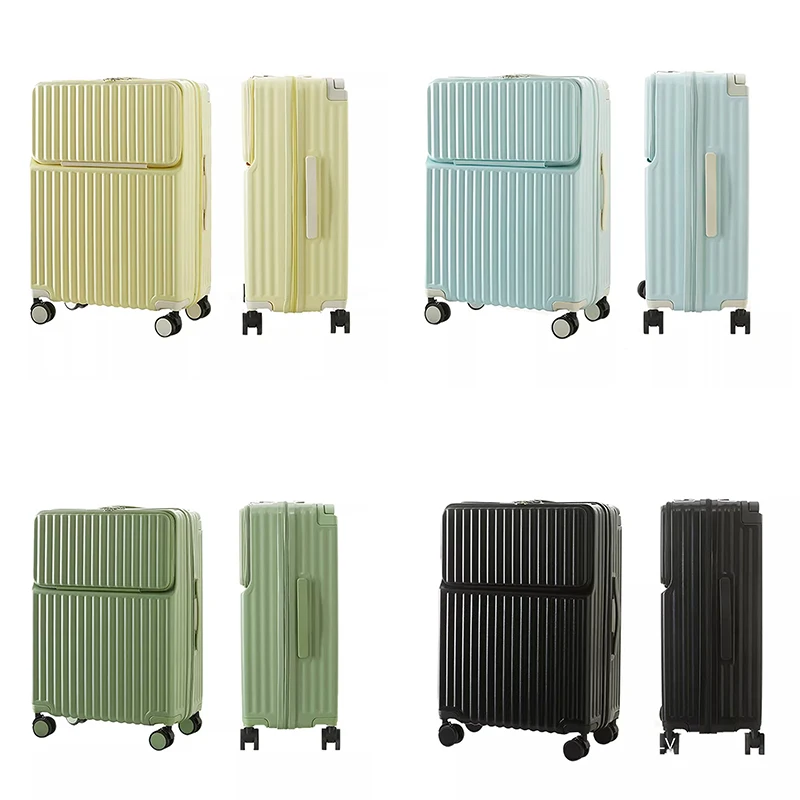 2024 New Wide Pull Bar Luggage Women's Multi-Functional 20