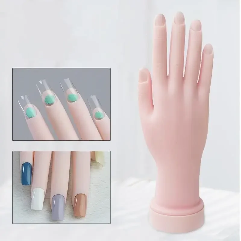 1pc Nail Practice Hand For Acrylic Nails, Mannequin Hand For Nails Practice,  Flexible Bendable Fake Hand Manicure Nail Practice Hand