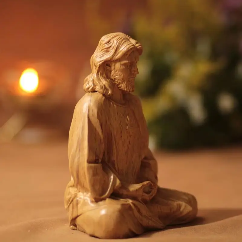 Jesus Statue Religious Resin Crafts Catholic Figurines Christ Savior Jesus Sculpture Church Decoration for Party Favors Supplies