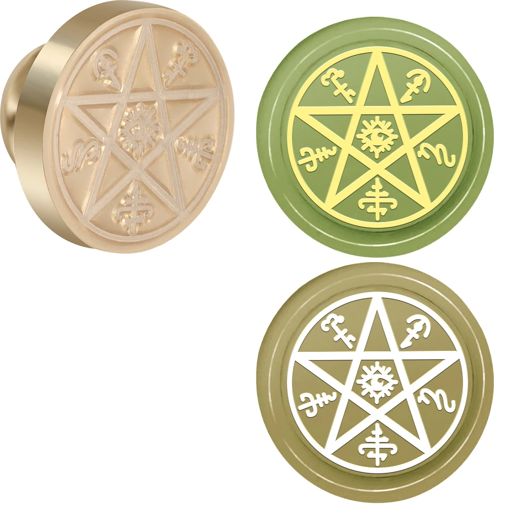 

Pentagram Wax Seal Stamp Diy Craft Supplies Scrapbooking Christmas Wedding Invitation for Decoration Wine Bags, Notebooks, Gifts