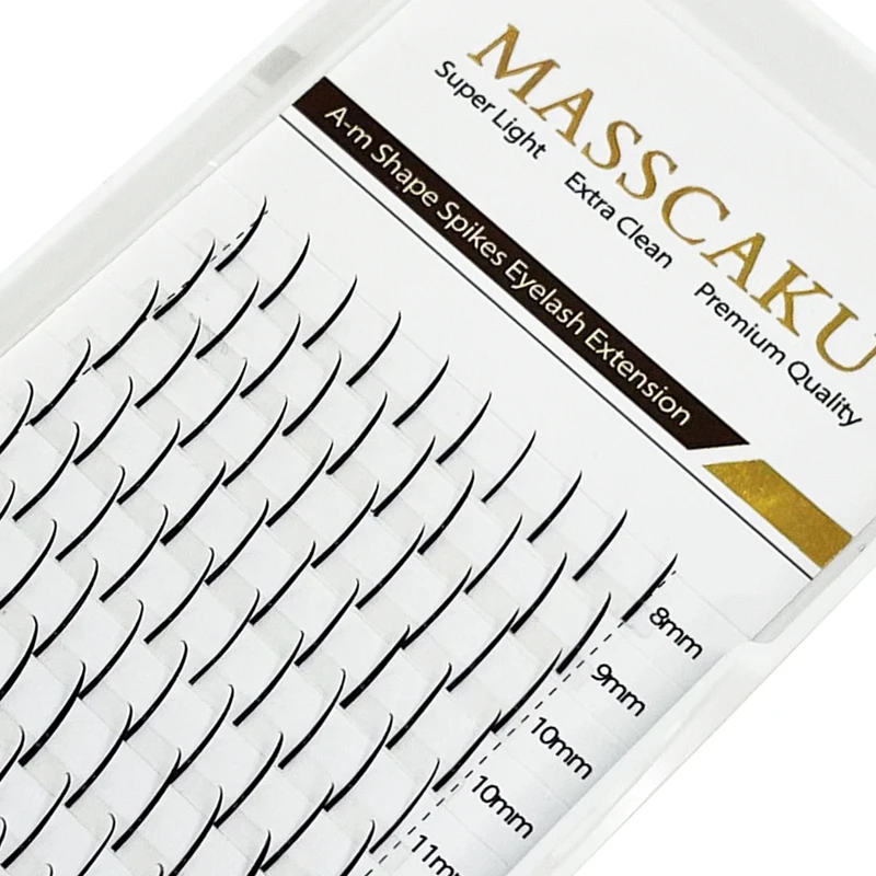 Masscaku Individual Wispy Spikes Lash Russian Volume A Shape Clusters Eyelash Extensions