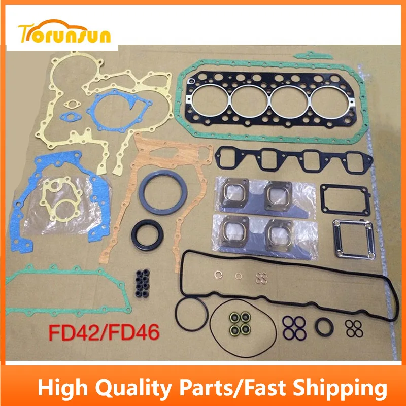 

FD42 FD46 FD46T полный комплект прокладок двигателя для Nissan Atlas H41 4617cc 4.6L 4214cc 4.2L 1991-1995