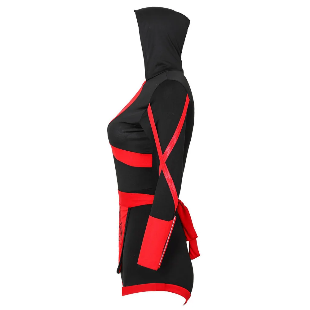 Halloween Women Adult Ninja Costume Anime Dragon Ninja Costume Cosplay One-piece Jumpsuit