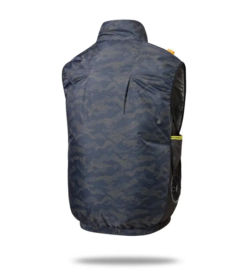Kühlende Ventilator-Klimaanlagenweste, leichte Sonnenschutz-Windbreaker-Weste, Outdoor-Sport-Angel-Arbeitsjacke für Herren und Damen – Detail 16