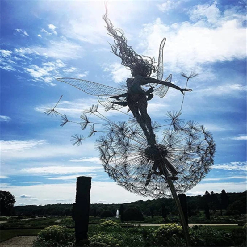 Fairy Dandelion Miniature Sculptures Pixies Garden Stakes ...