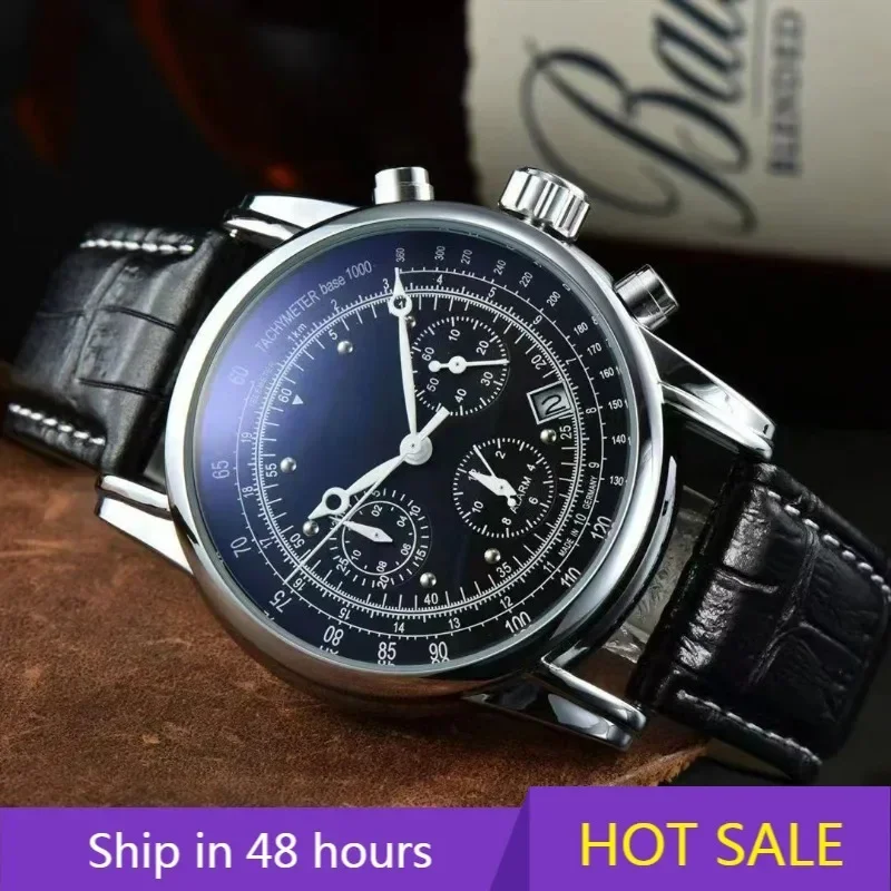 

Модные новые часы Zeppelin Airship деловые кварцевые мужские часы с тремя глазами многофункциональные часы с кодом времени
