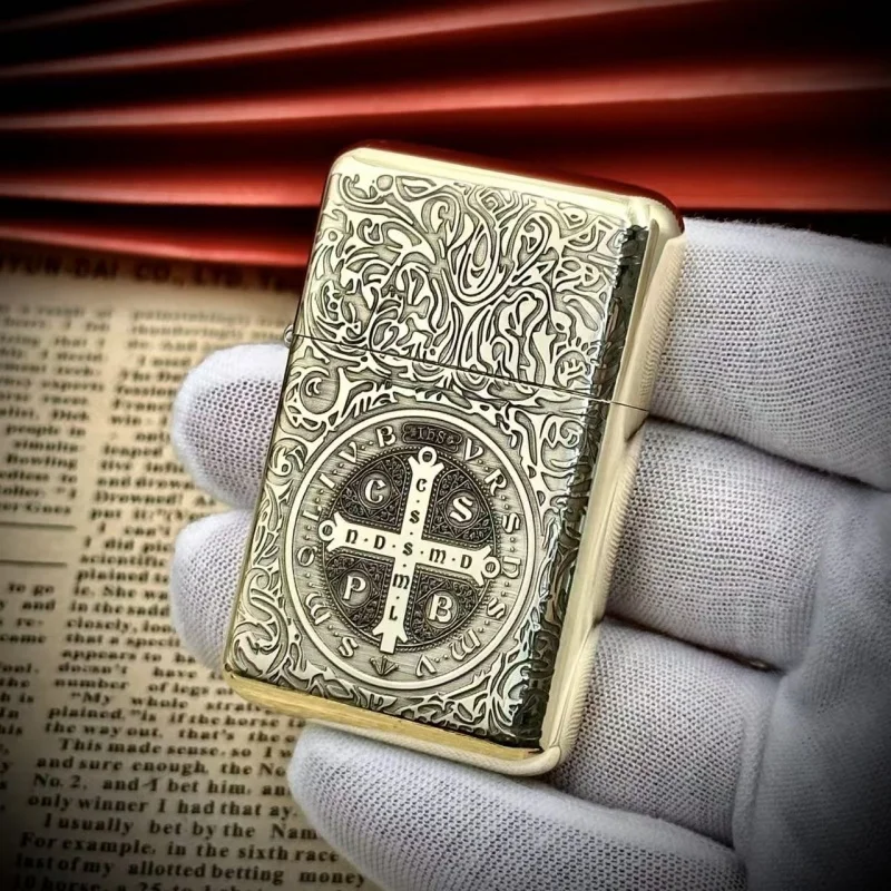 新品未使用繁原修丸作     香炉 ZORRO's New Z790 Original Copper Kerosene Lighter, Peony