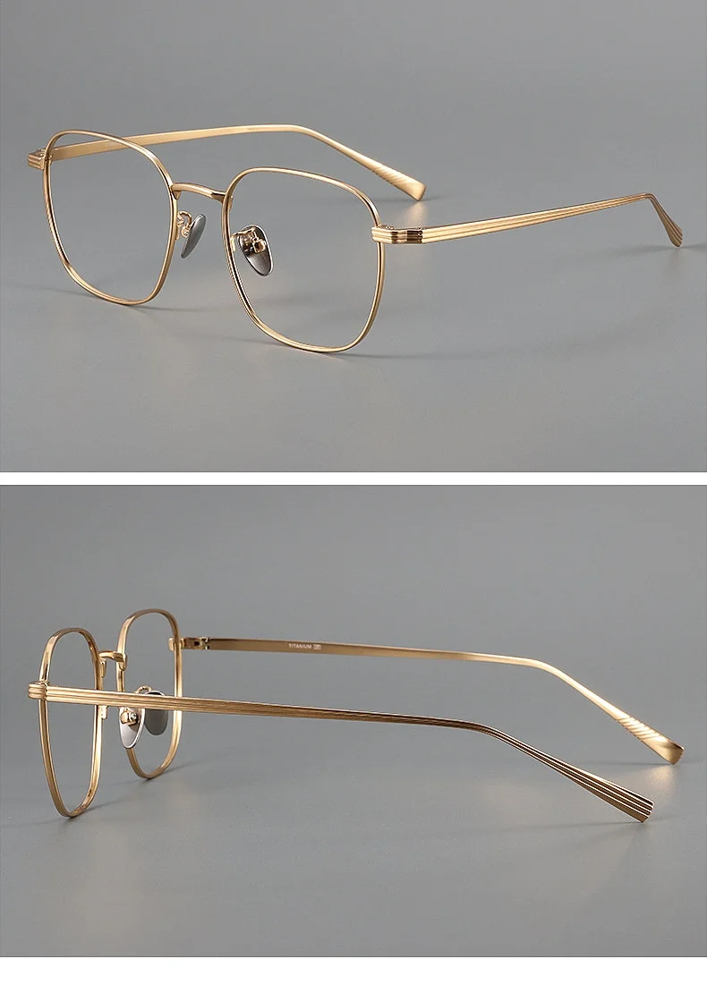 Brillengestell aus reinem Titan, Business-Polygonal, quadratisch, Herren-Brillengestell, ultraleichte optische Brillen für Herren 19013 – Detail 10