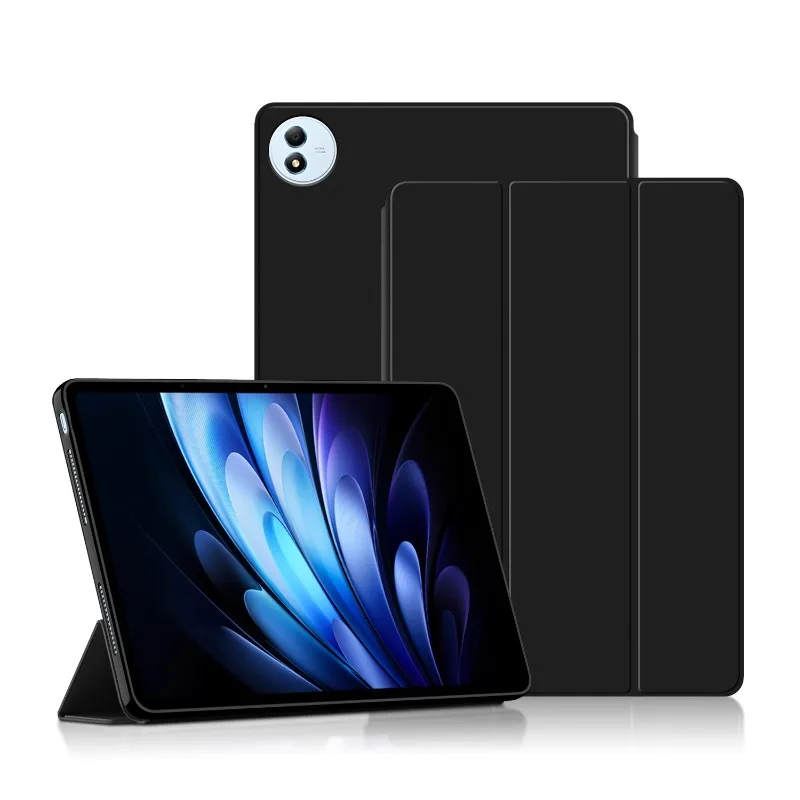 Enhanced Magnetic Tri-Folding Smart Leather Case