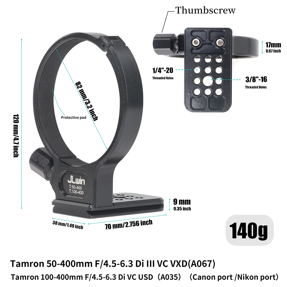 FOTGA Tripod Mount Ring For Tamron 50-400mm F/4.5-6.3 Di III VC VXD A067 For Tamron 100-400mm F/4.5-6.3 Canon Port Nikon Por