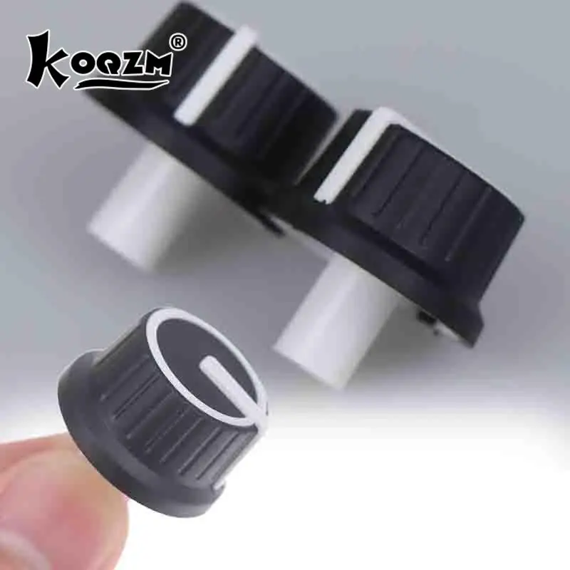 2PCS 25*25.5MM Rubber Half Shaft Knob Potentiometer Rotary Encoder Volume Switch
