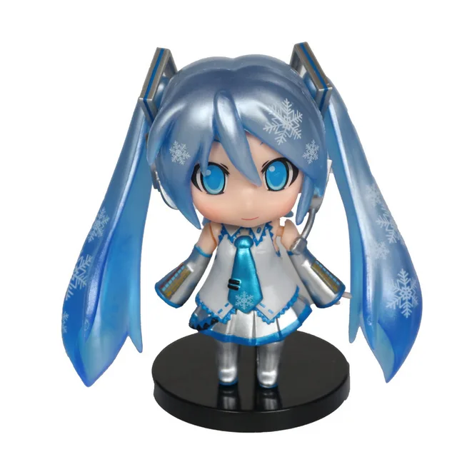 New 10cm Mini Q Posket  Hatsune Miku Action Figure Model Vocal Singer Model Ornament Toys Collection Cake Decor Children Gifts 4