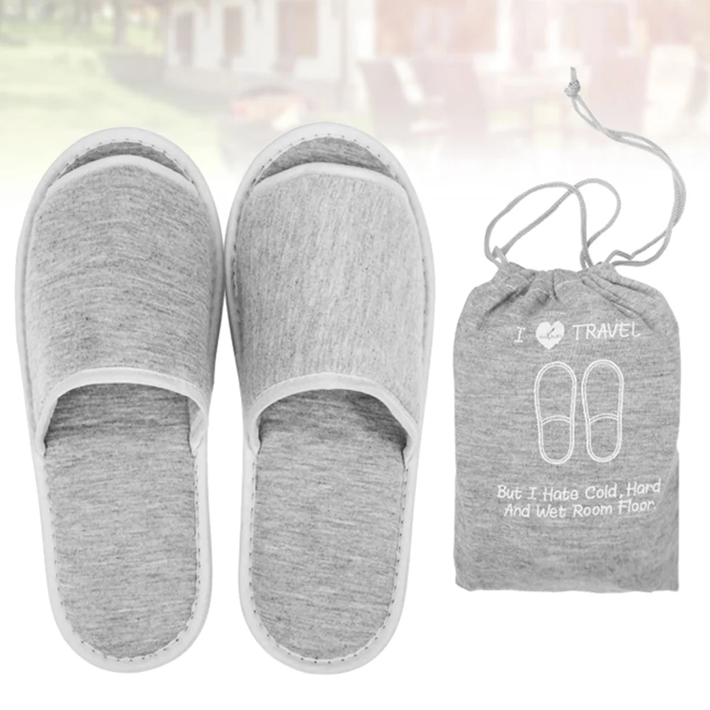 Slippers Travel Slipper Hotel Footwear Foldable Open Knitted Sandals Folding Portable Cotton Spa Airplane Toe Lightweight travel slippers