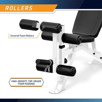 Marcy Adjustable Weight Bench w/Dual Leg Developer for Home Gym Workouts 6