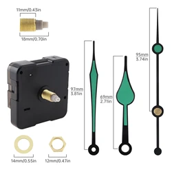 Silent Quartz Wall Clock Movement Mechanism (18mm 3 Hand Pointers)