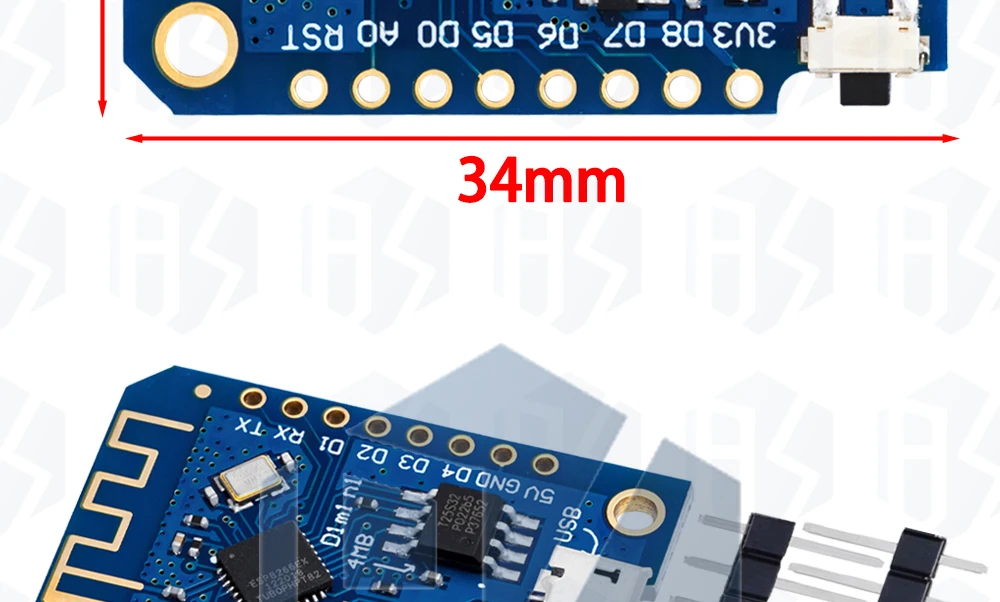 für Wemos D1 Mini V3.0 WIFI Internet der Dinge Entwicklungsboard basierend auf ESP8266 CH340G 4 MB für Arduino Nodemcu V2 MicroPython – Detail 6