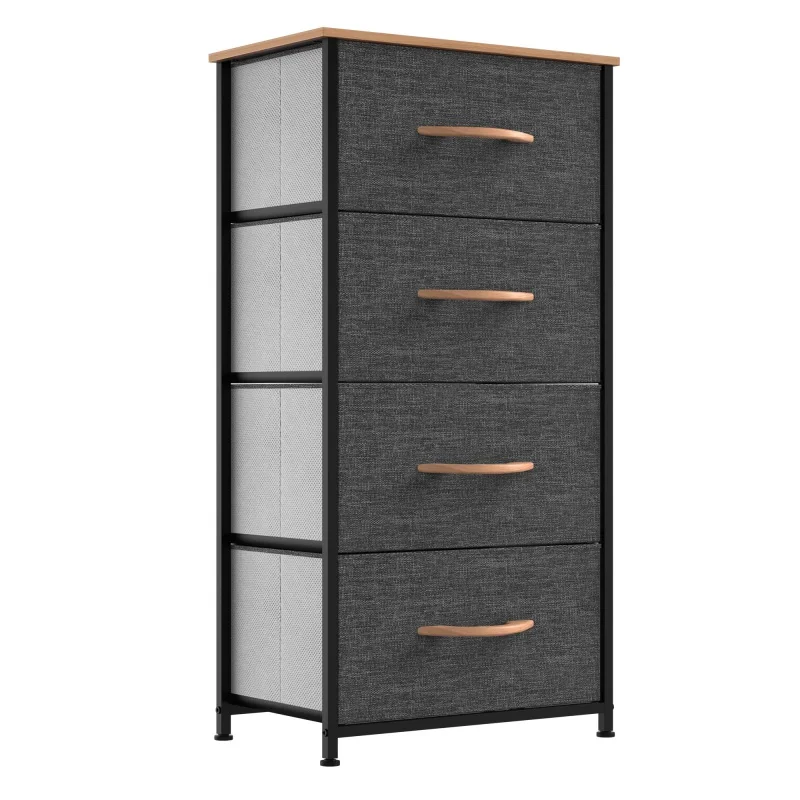 

YINTATECH Chest 4 Drawers Bedside Dresser Furniture Organizer for Bedroom Office, Dark Gray