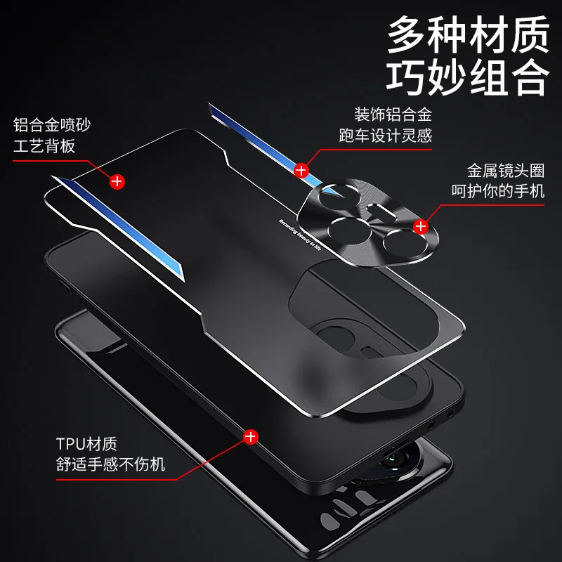 Premium Hard Aluminum Alloy Shockproof Protective Back Cover Case