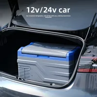 Réfrigérateur de voiture 2V/24V/220V, congélateur portable 15L pour camion/camping/Camping, -20 ℃ ~20 ℃   Compresseur silencieux réglable, économe en énergie 3