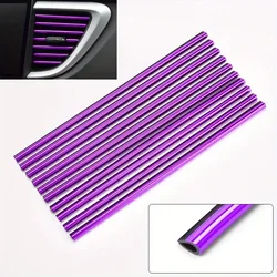 5 - Color U - Shaped Chrome Car Decoration Strip Clip - 20PCS (PURPLE)