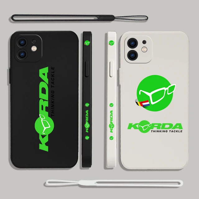 Korda Fishing Tackle Phone Case For iPhone 15 14 13 12 11 Pro Max Mini X XR  XS MAX Plus Silicone Cases with Hand Strap - AliExpress