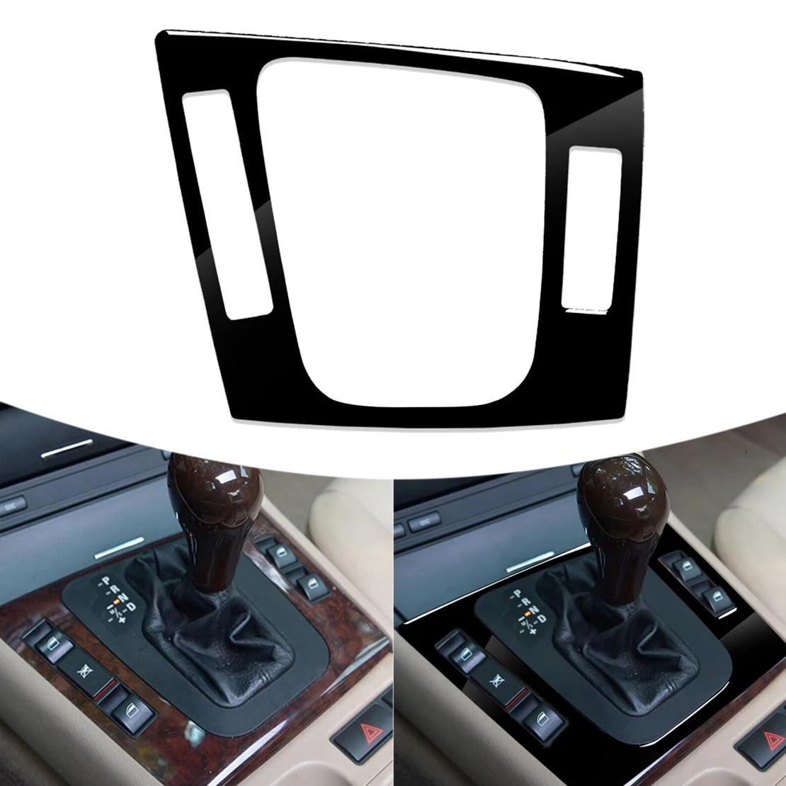 

Автомобильная панель переключения передач, Обложка рамы, отделка, фортепиано, черная наклейка из АБС-пластика, подходит для BMW 3 серии E46 1998 1999 2000 2001 2002 2003 2004 2005