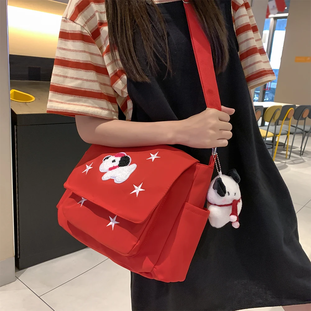 Women Cute Hobo Bag Casual Star Satchel Bag with Pendant Fashion Crossbody  Bag Large Capacity Adjustable Strap Student Book Bag