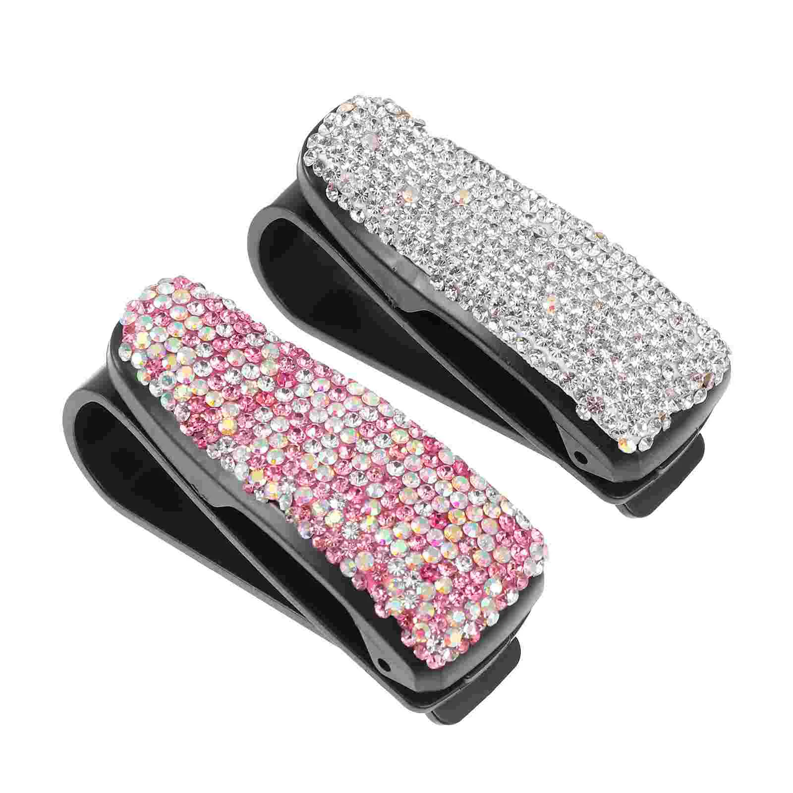 

2 Pcs Cars Glasses Clip Holder Eyeglasses Hanger Sun Visor Fittings Holders Sunglasses