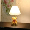 1:12 Dollhouse Miniature LED Light Cute Bear Table Lamp Home Lighting Model Furniture Decor Toy Doll House Accessories 1