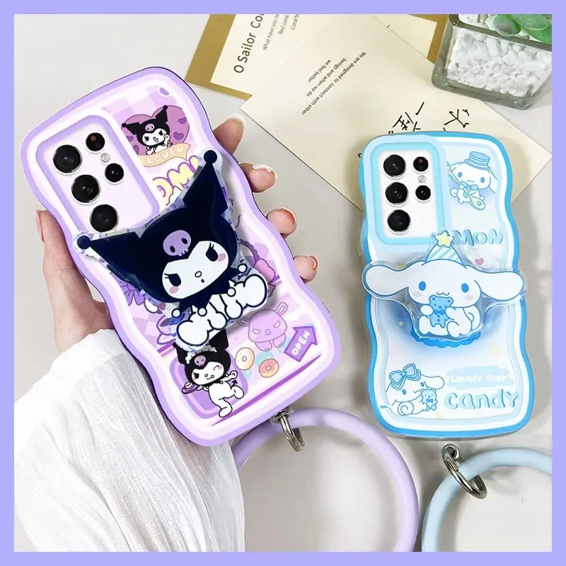 

Kawaii Sanrio Cinnamoroll Kuromi Phone Case for Samsung Galaxy S20 S22 S21 Note 10 20 Ultra Fe Plus 4G 5G Anti-Fall Cover